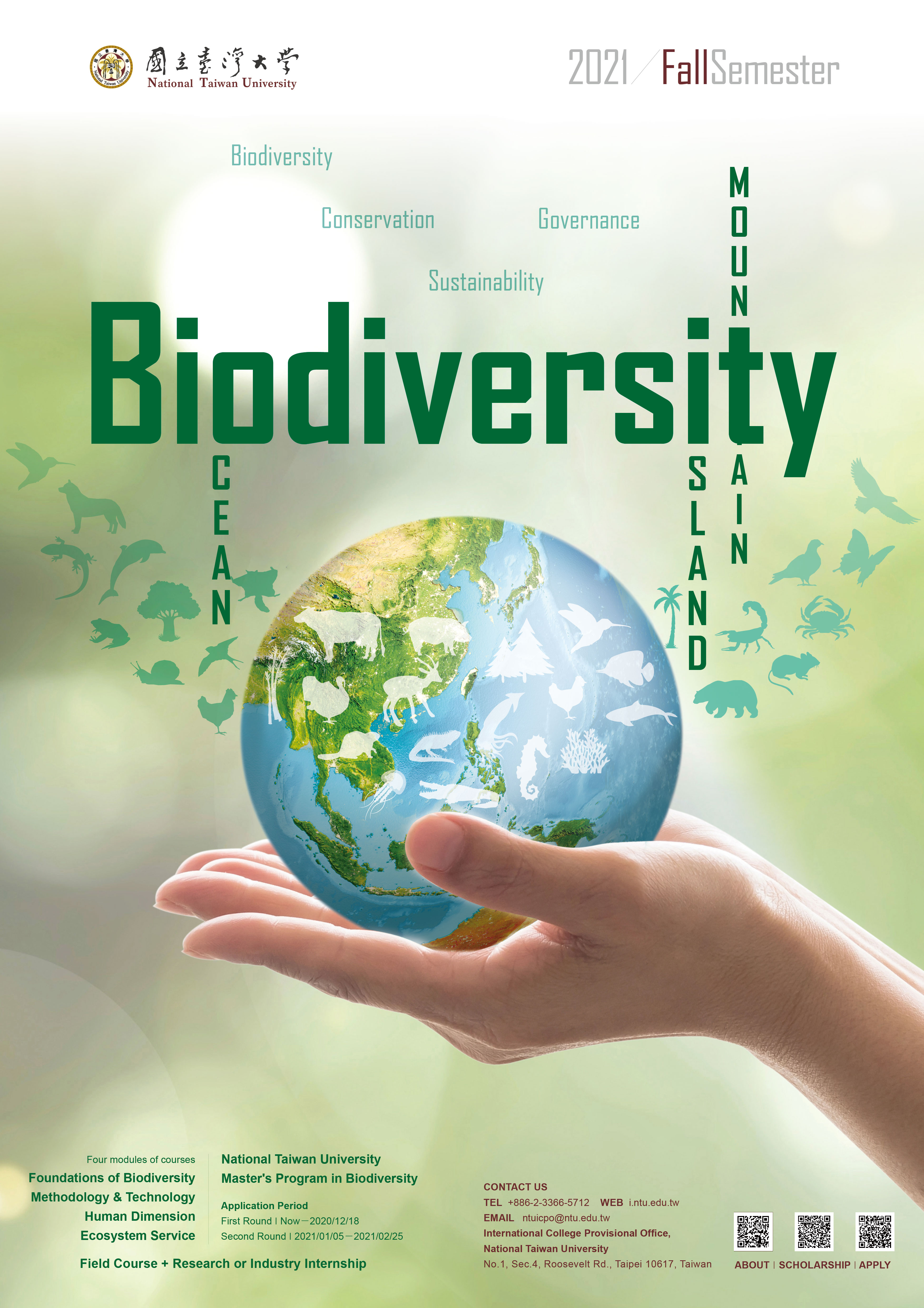 Master's Program in Biodiversity sign up NOW for the class 2021